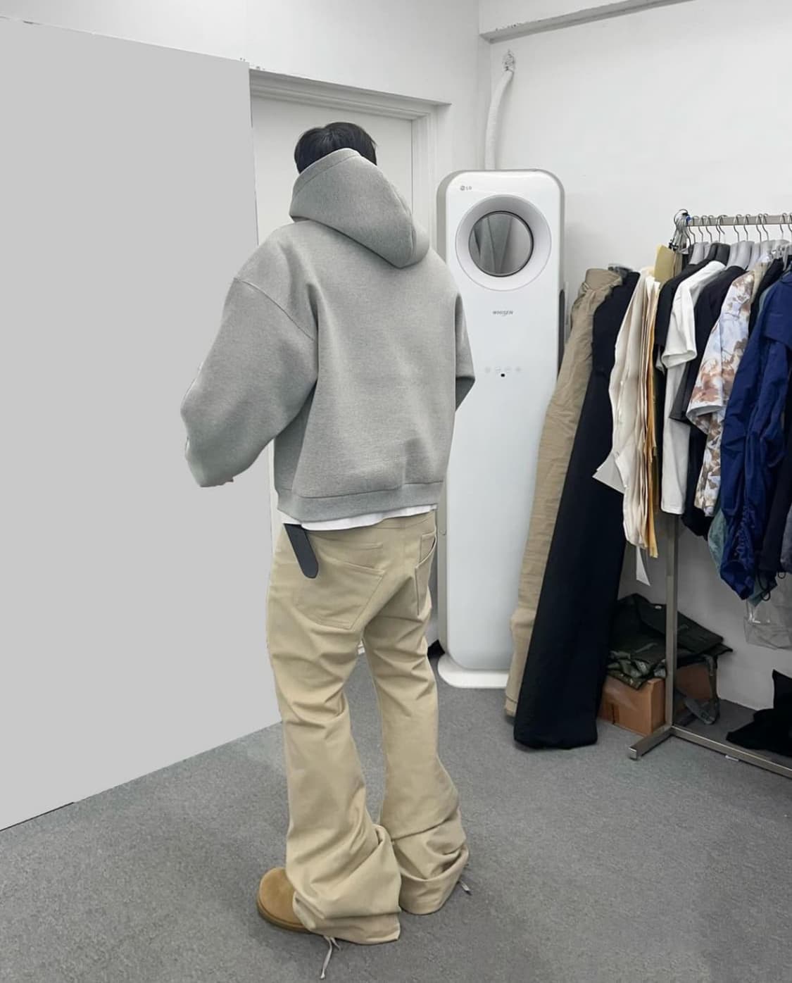 논노드 플레어 팬츠 베이지 상품이미지3