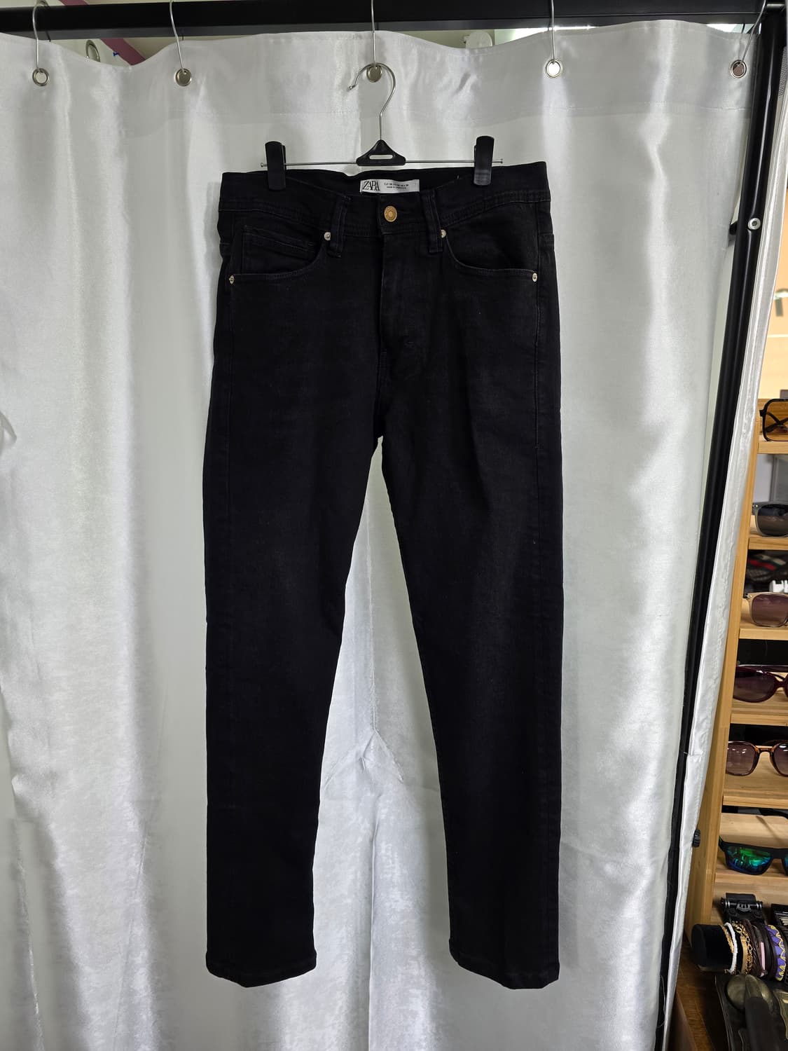 자라 블랙 데님 팬츠 (1446) 상품이미지1