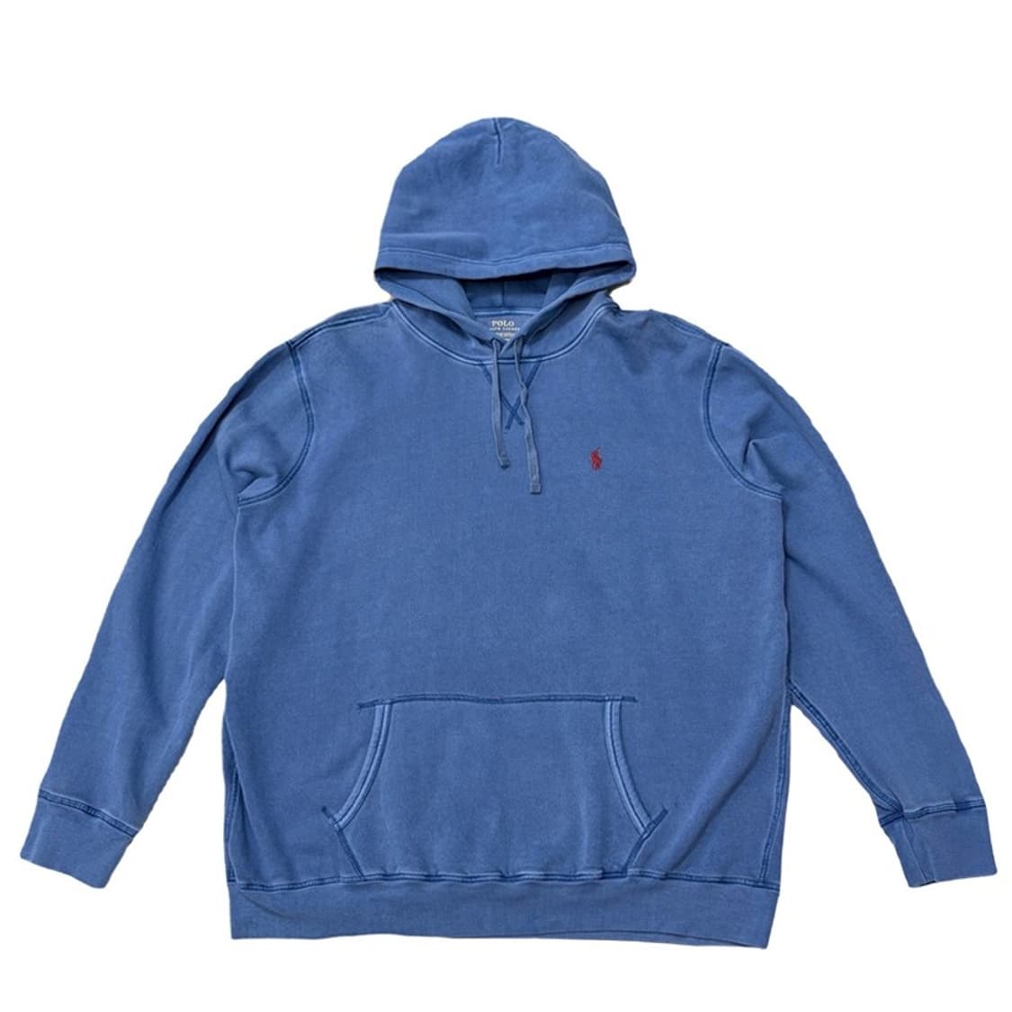 POLO RALPH LAUREN 프렌치 블루 피그먼트 다잉 후드티 XL 상품이미지1