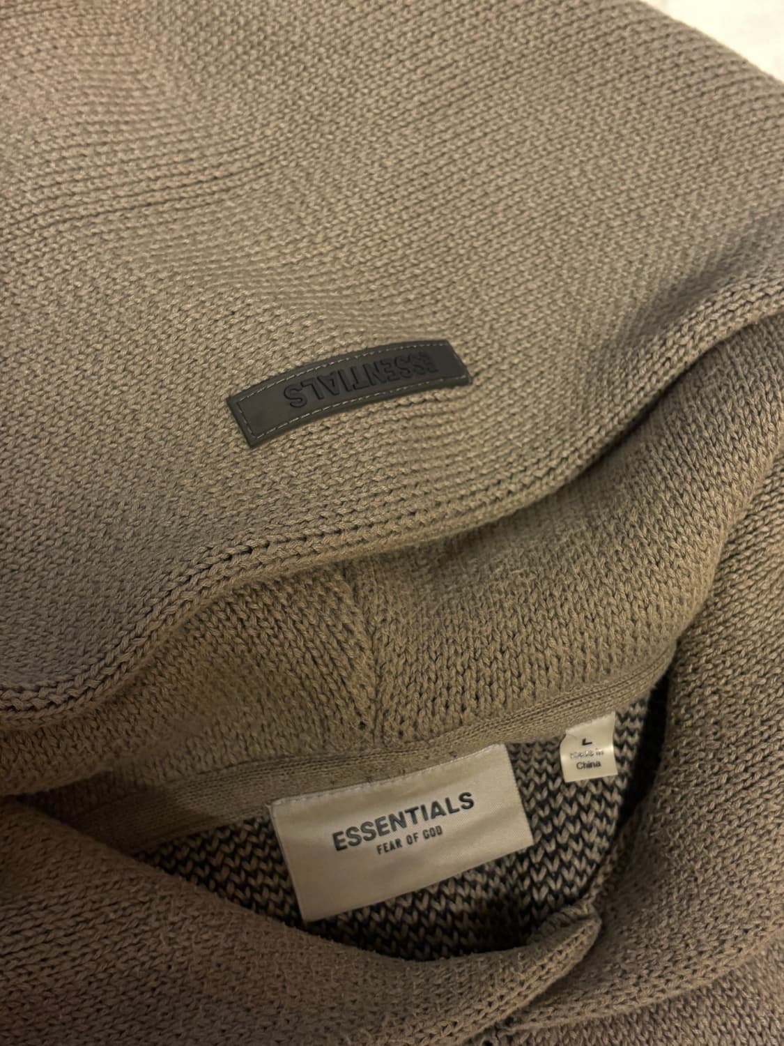 에센셜 니트 후드 탄 급처 상품이미지2