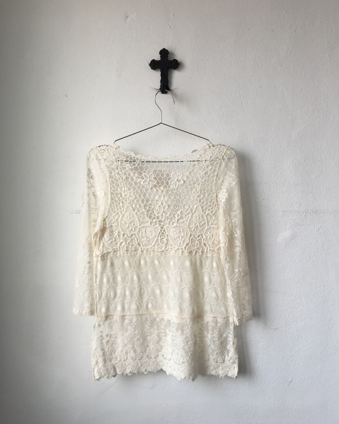 Lace layer crochet top 상품이미지3