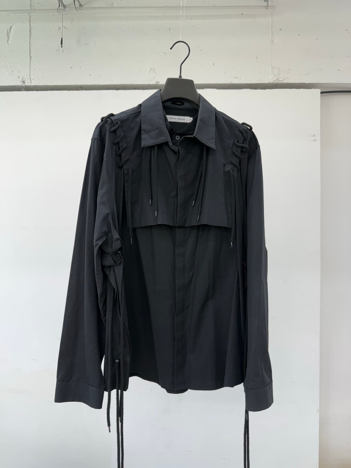 Craig green / black stringed shirt / M  상품이미지1
