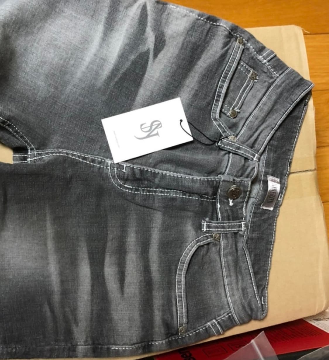 시너진 캣워싱 데님팬츠 다크 그레이 상품이미지2