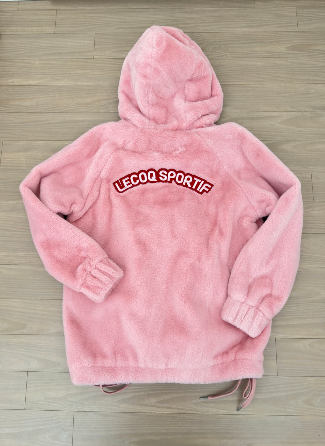 새상품) 르꼬끄 스포르티브 핑크 털 후드티 85(S) 상품이미지2