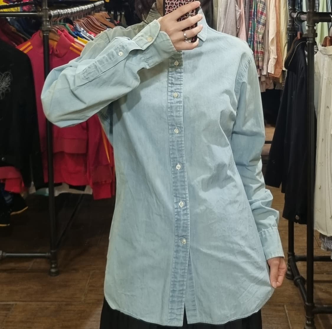 [Hi] polo 폴로 긴팔 셔츠 스카이 블루 상품이미지4