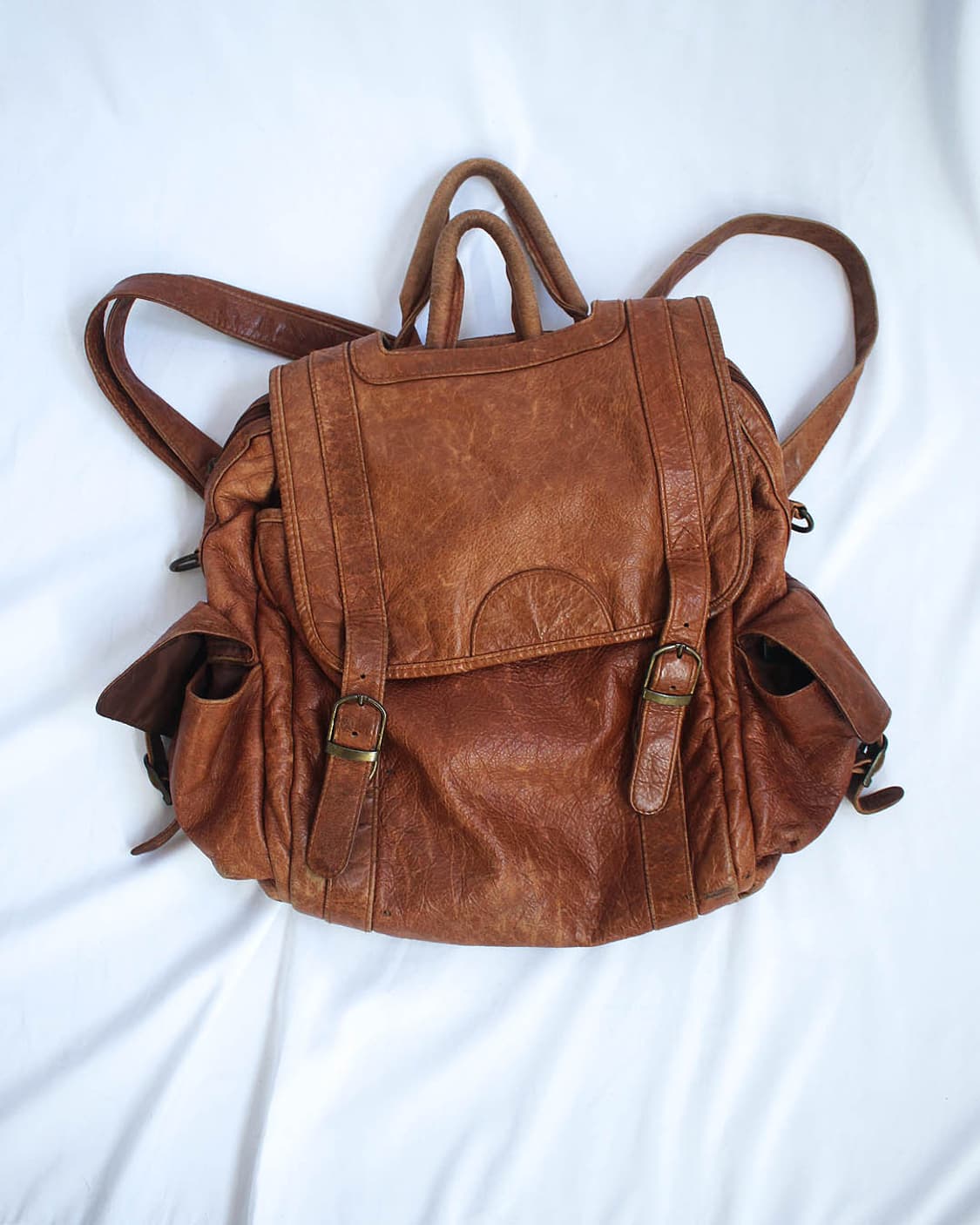 Reddish-brown leather 3way back 상품이미지2