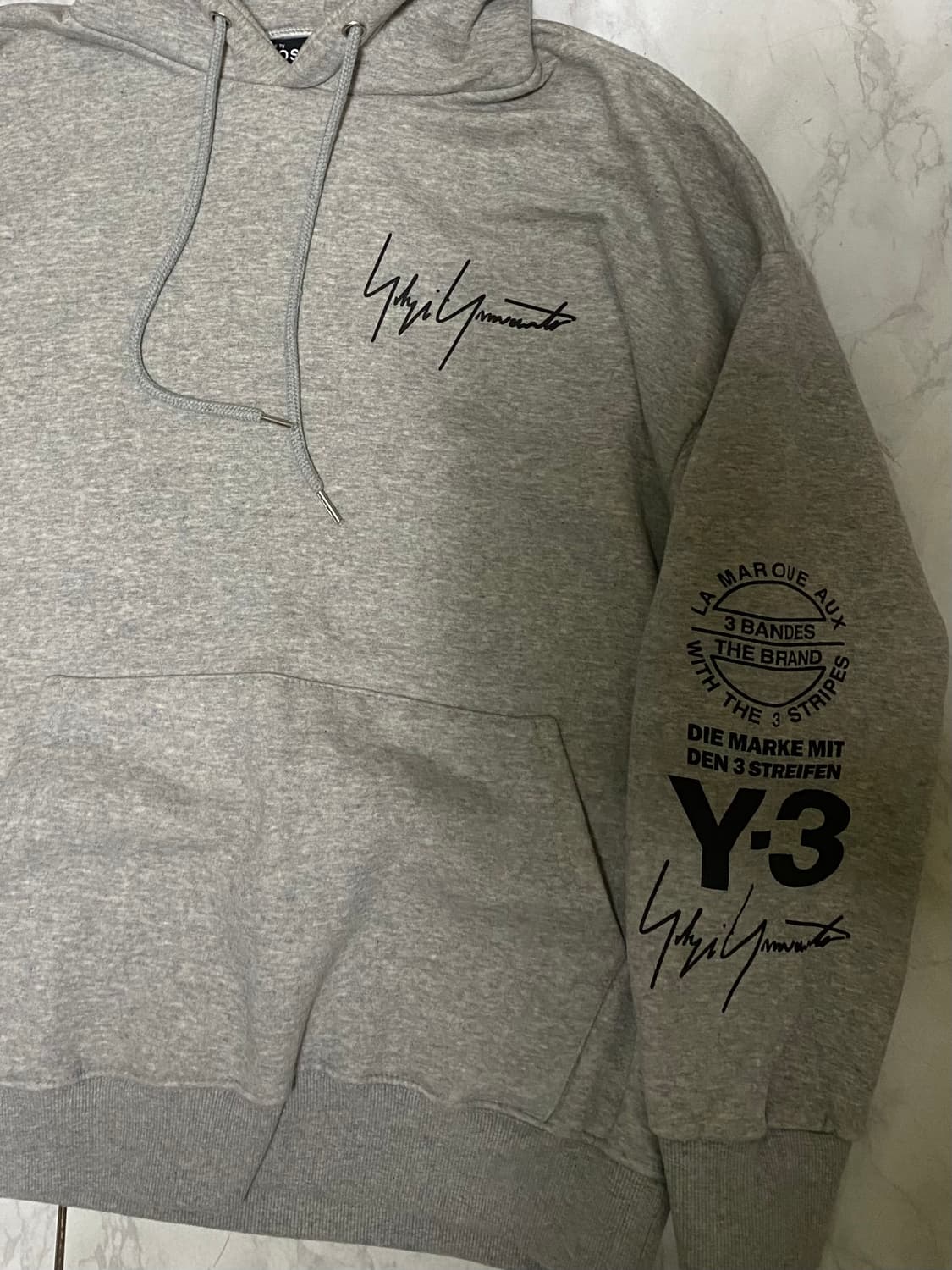 프린팅 기모 후드티셔츠 Y-3 마크 100 사이즈 상품이미지3