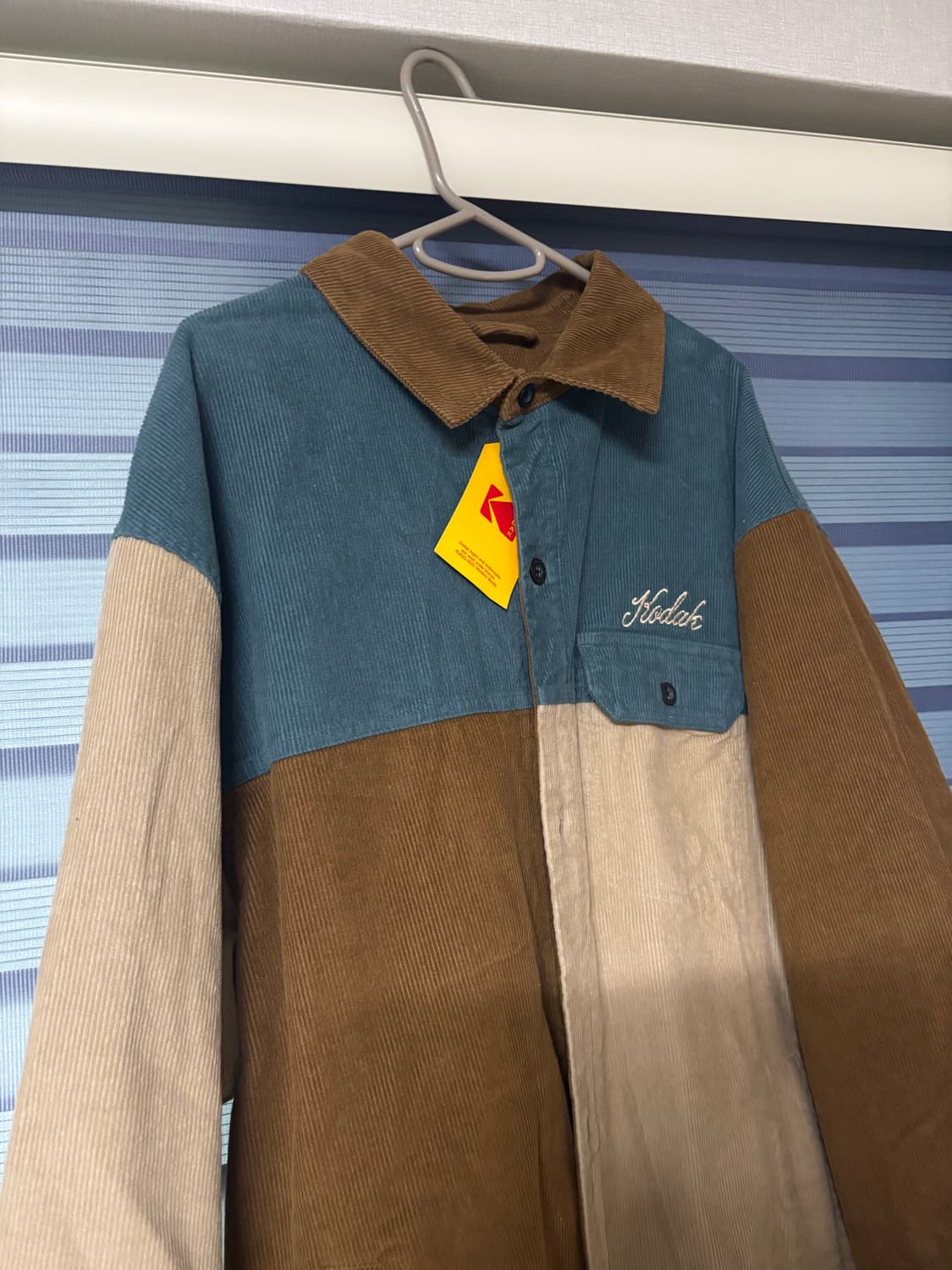 코닥 컬러 블록 코듀로이 셔켓 상품이미지2