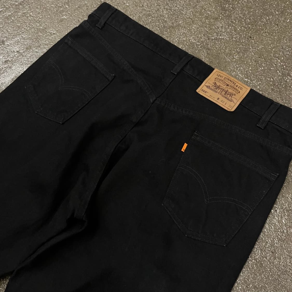 90s USA Levis565 오렌지탭 블랙진 (40“) 상품이미지2