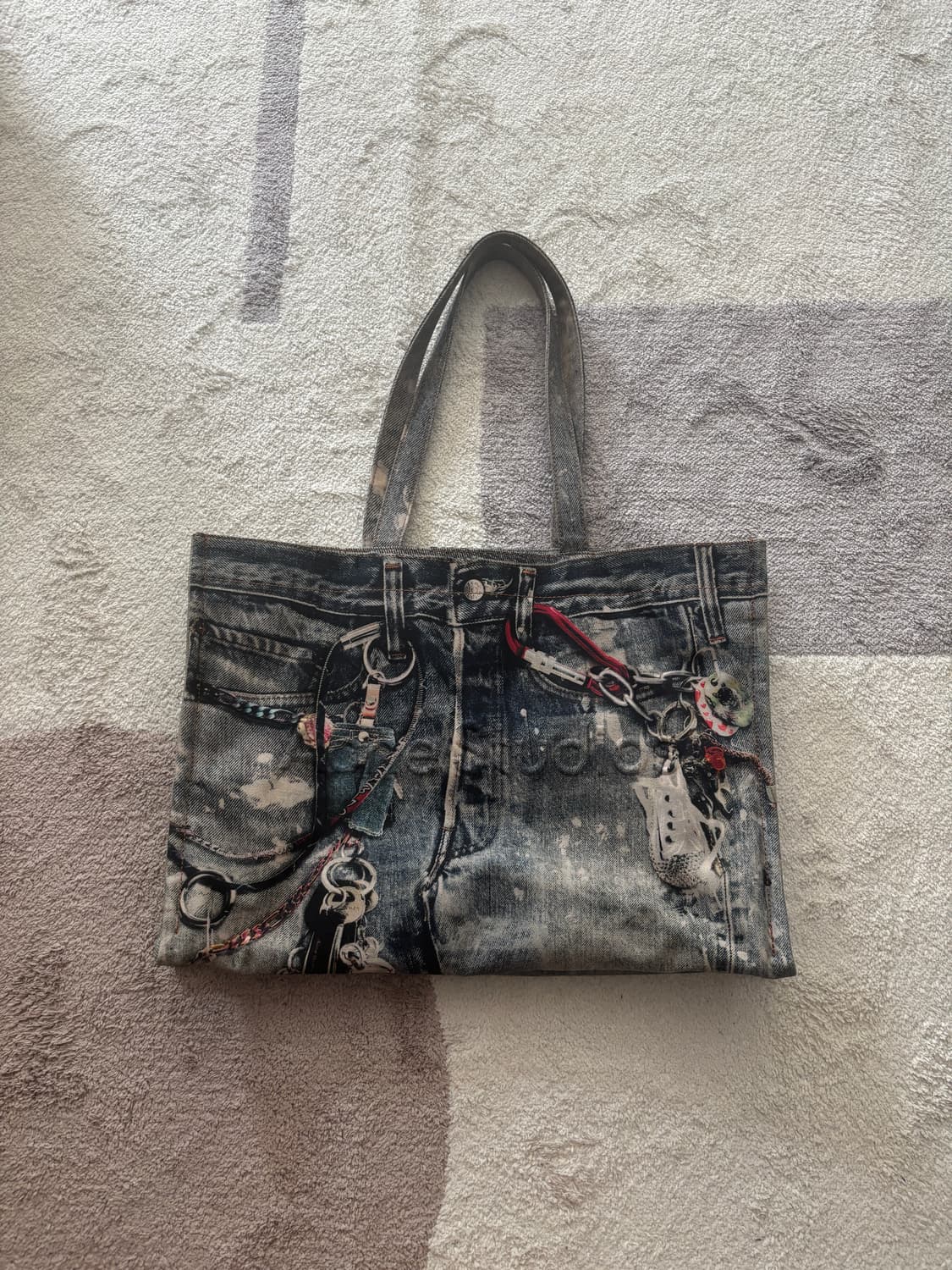 아크네스튜디오 트롱프뢰유 데님 토트백 상품이미지1