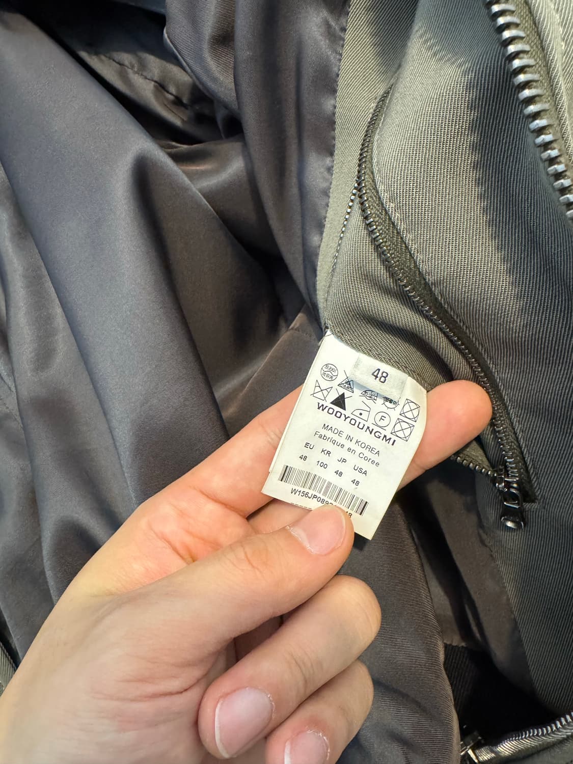 우영미 카키 셔링 ma-1(항공점퍼) 48size 상품이미지3