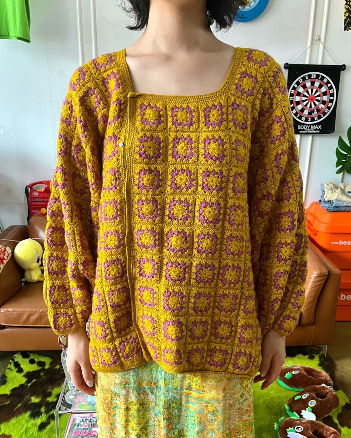 Japan Handmade Crochet Knit Cardigan 상품이미지2