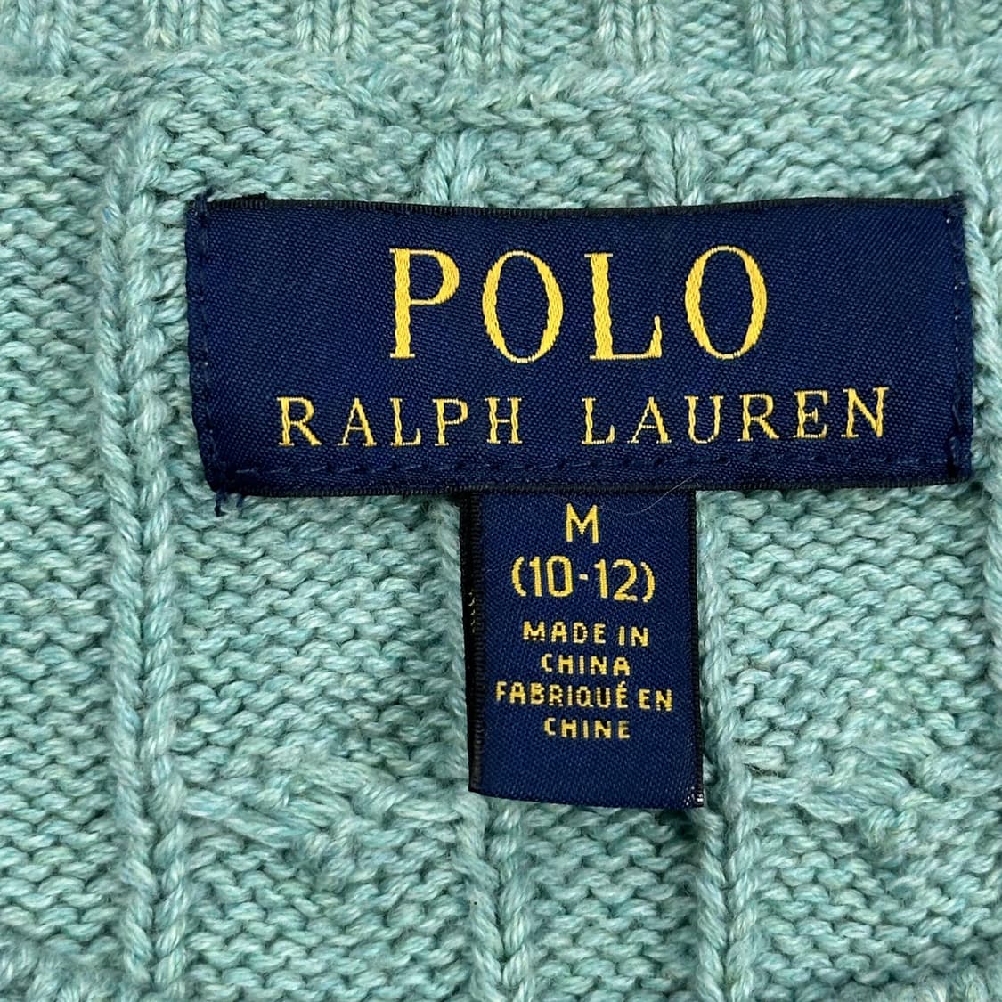 (실측여성S) 폴로 랄프로렌 보이즈 스트라이프 케이블 니트 상품이미지5