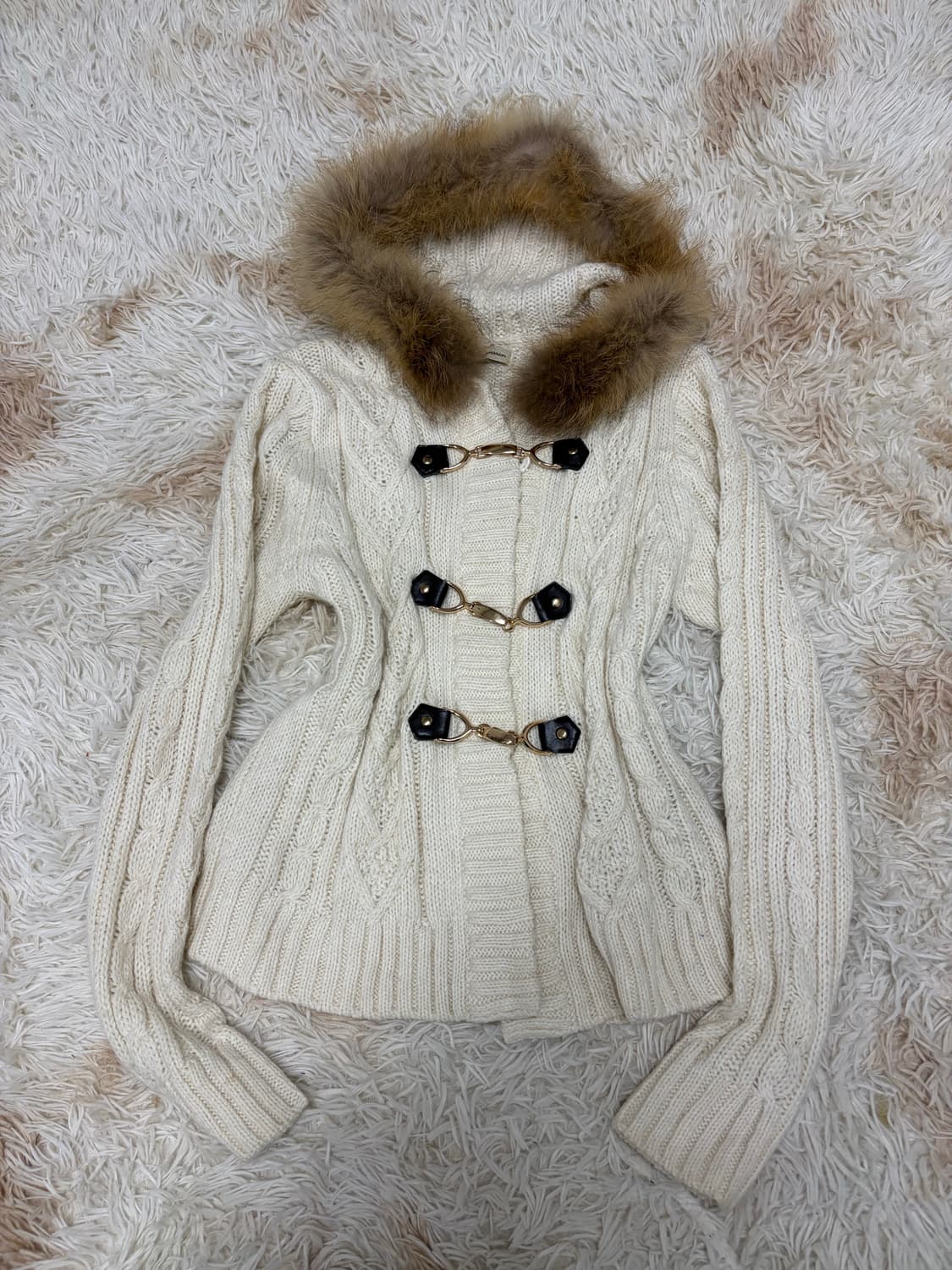 모리걸 니혼진 울프죠 니트 아우터 가디건 라떼갸루 00s 상품이미지1