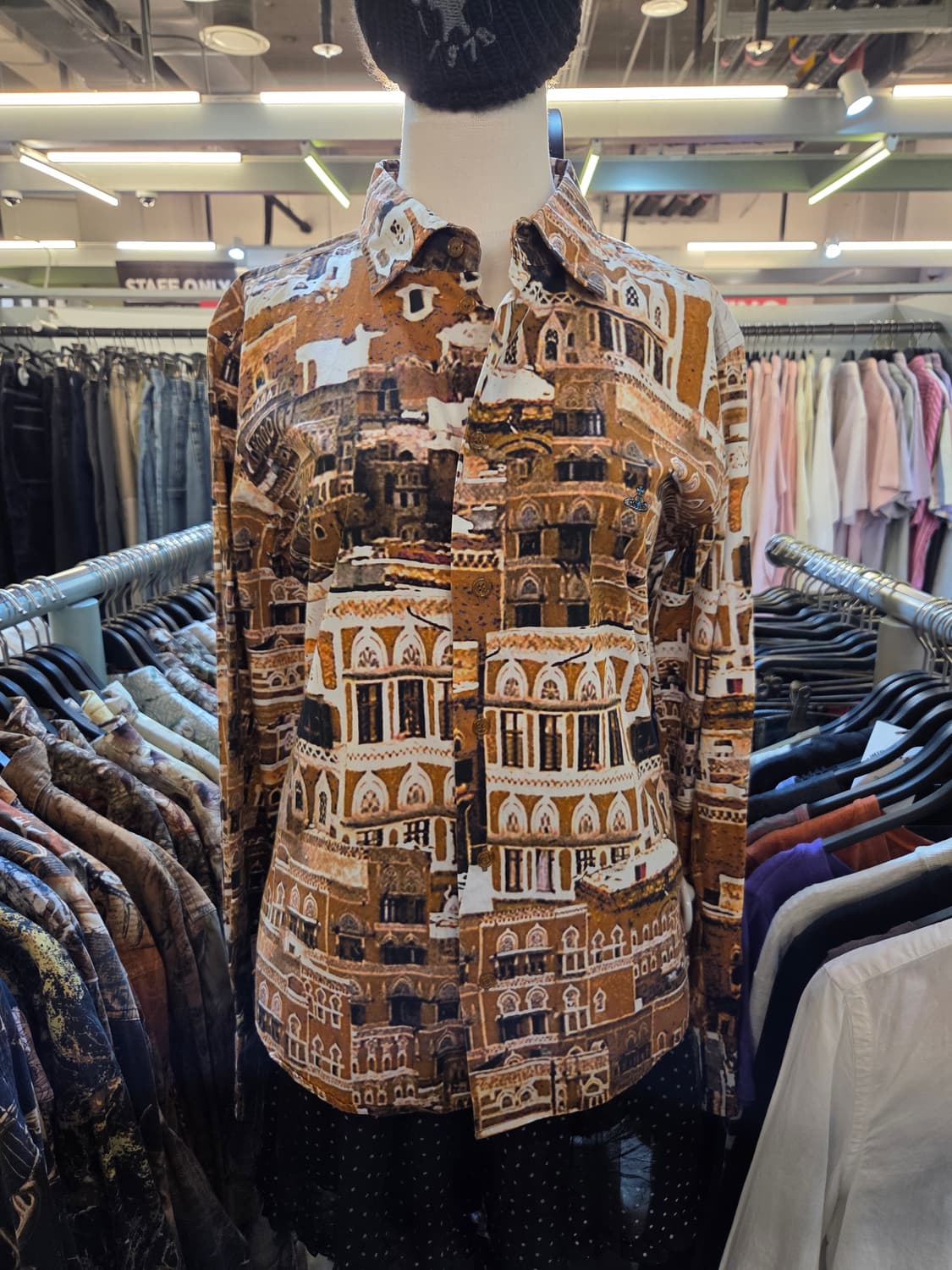 비비안웨스트우드 오렌지브라운 패턴셔츠 상품이미지3