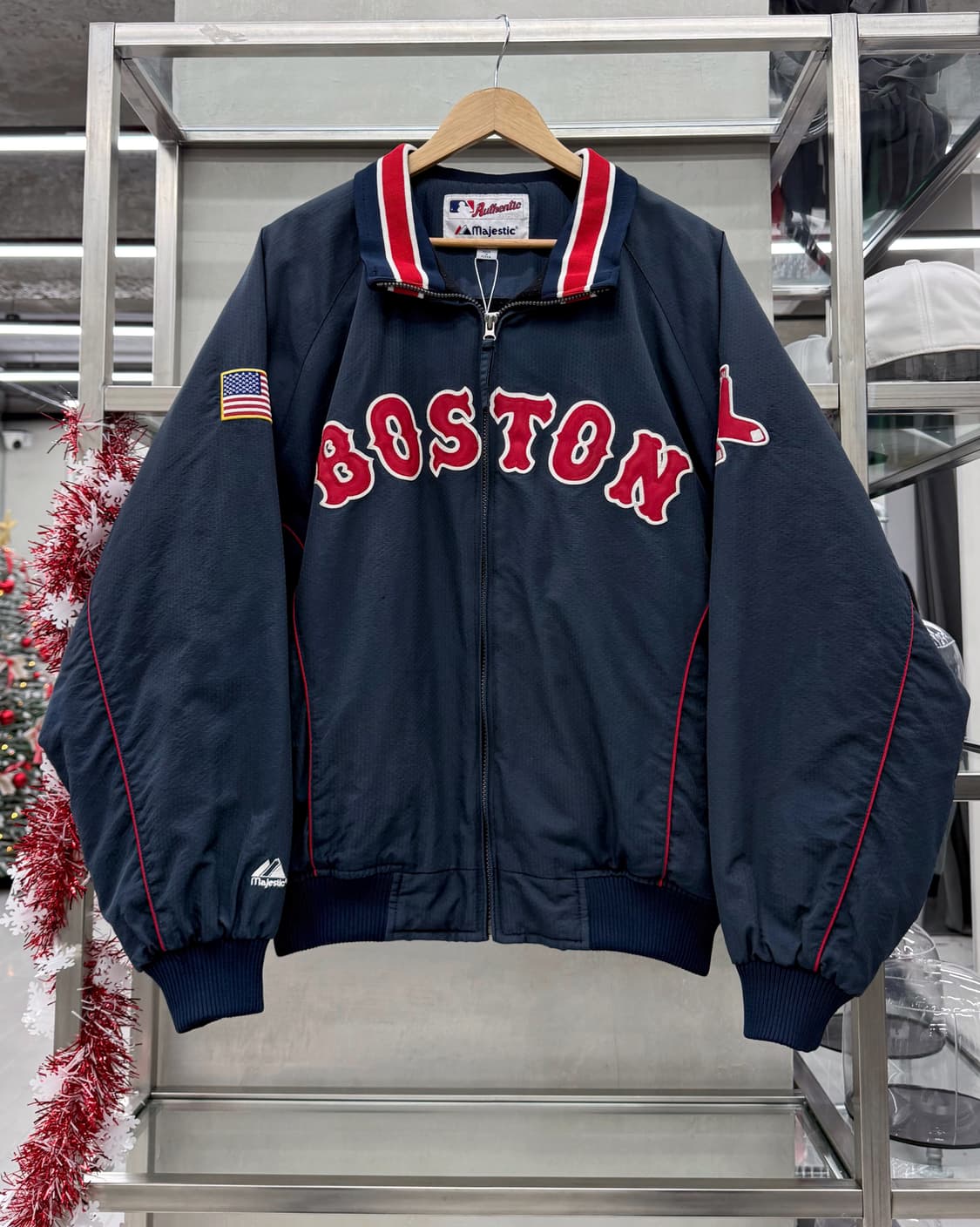 마제스틱 00s 보스턴 레드삭스 덕아웃 자켓 네이비 상품이미지1