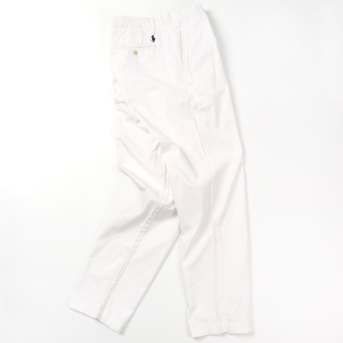 폴로 화이트 스트레이트 코튼 팬츠   상품이미지1