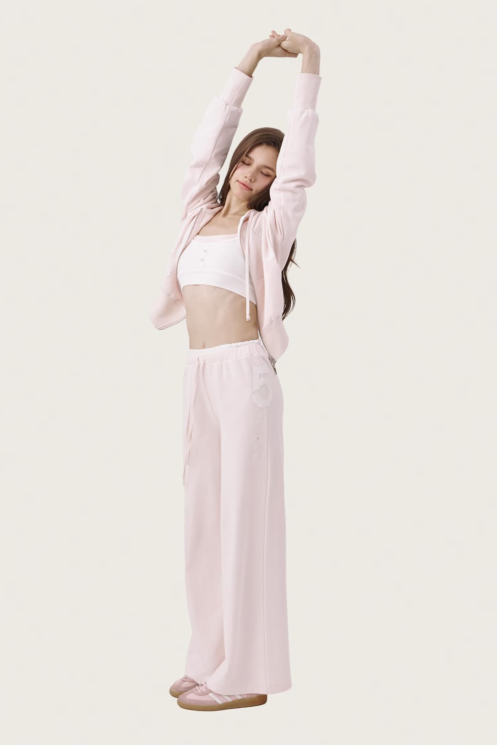 클리시어 후드집업 세트 소프트 더블 웨이스트 팬츠 / 소프트 후드집업 상품이미지2