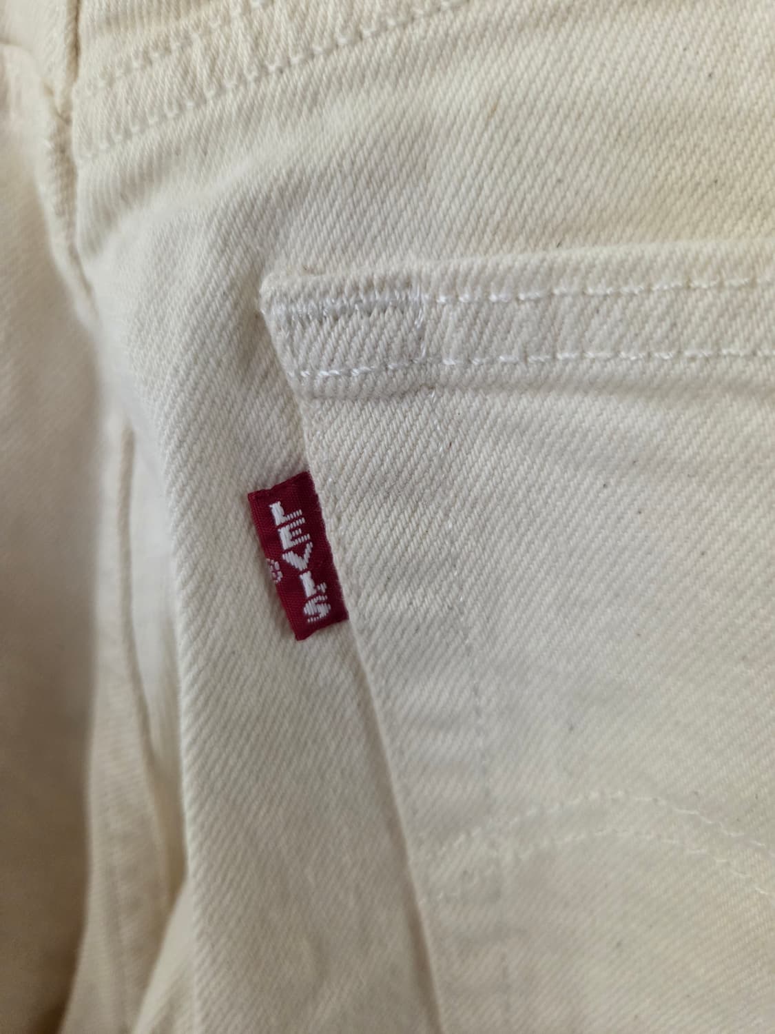 빅E 리바이스 501 프리미엄 크림색 청바지 상품이미지4