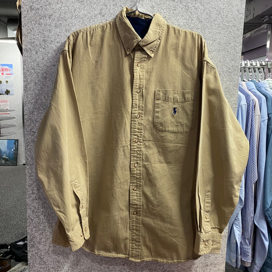 폴로 랄프로렌 베이지 옥스퍼드 셔츠 B3623 상품이미지2