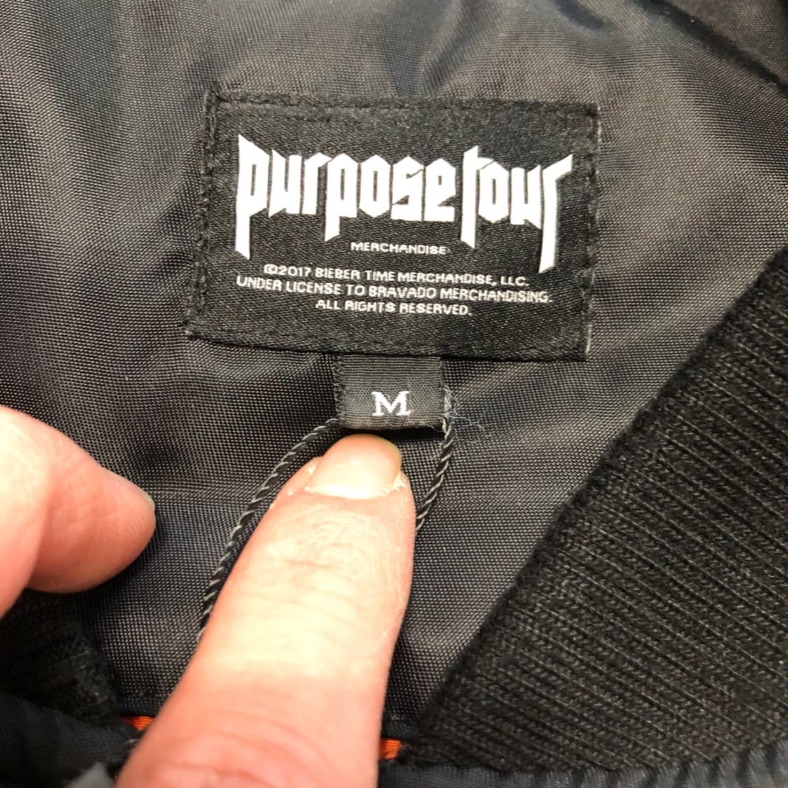 저스틴비버 퍼포즈 투어 머천 Ma1  상품이미지5