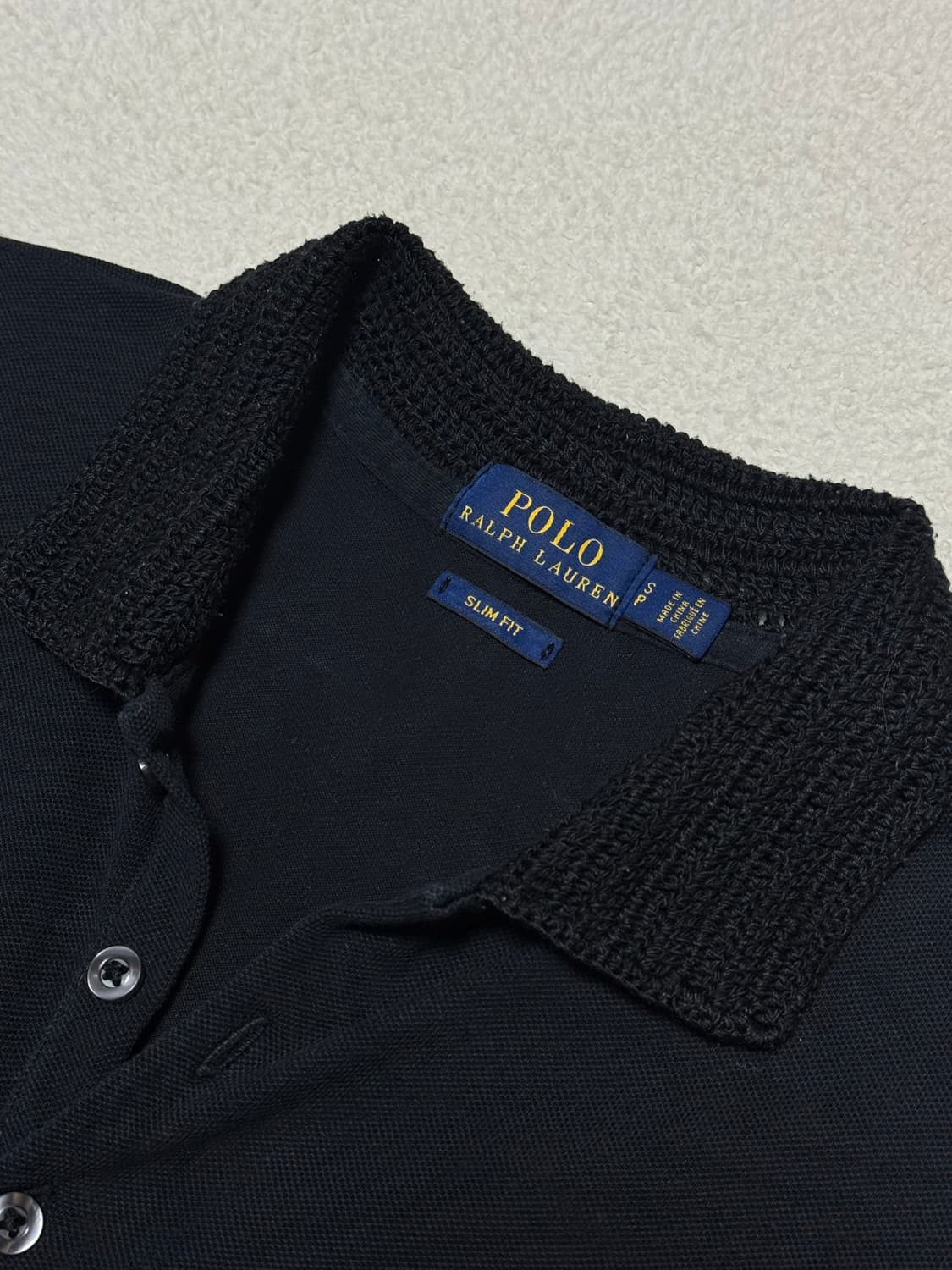 폴로 랄프로렌 니트 넥 블랙 반팔 상품이미지4