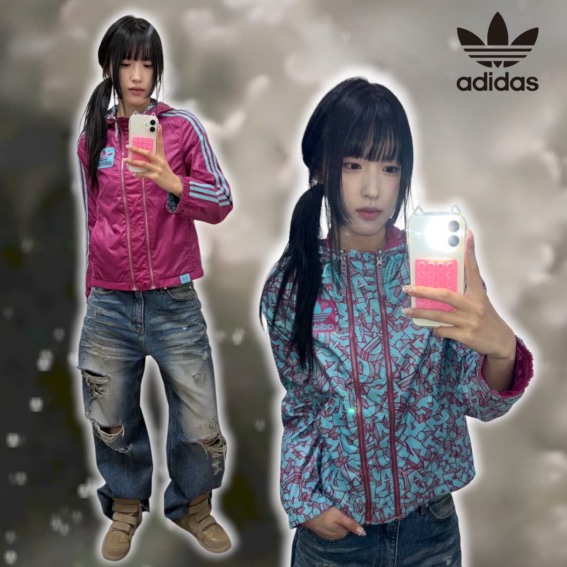 아디다스 올드스쿨 리버시블 바람막이 상품이미지1