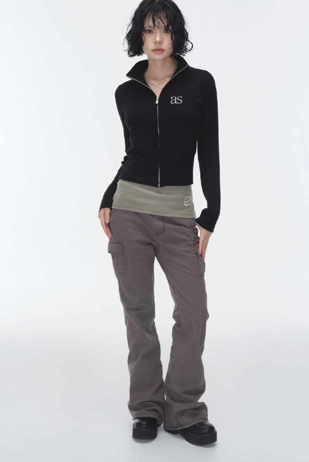 새상품) 애즈온 minutes 카고팬츠 차콜 m 상품이미지1