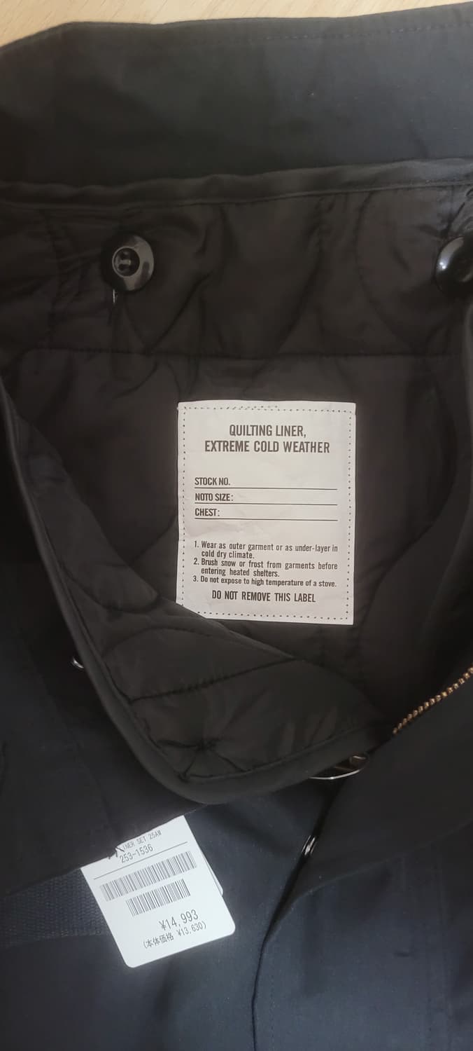 프릭스스토어 m65 모즈 코트 라이너 세트 블랙 S 상품이미지3