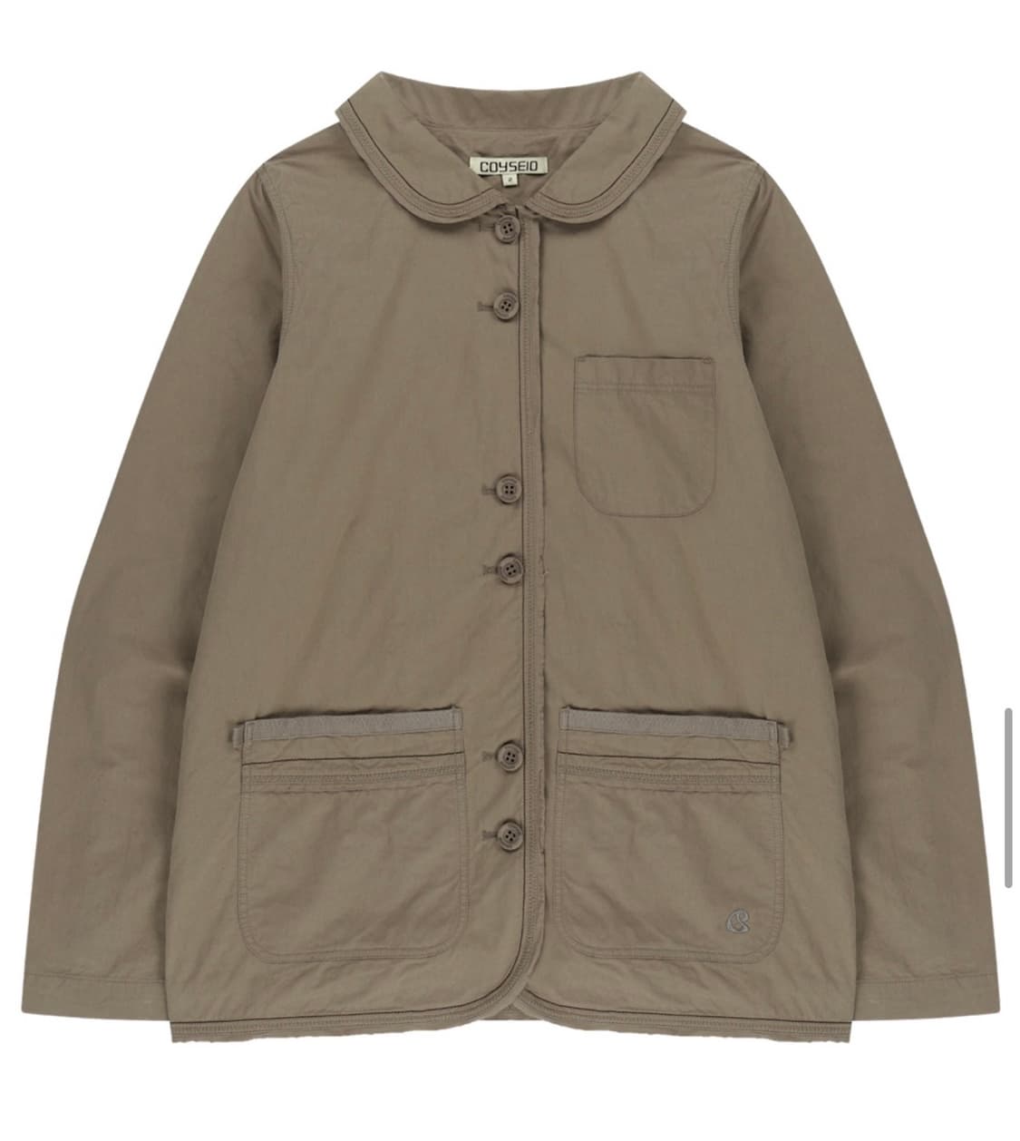 코이세이오 로우 엣지 코튼 자켓 애쉬 브라운 상품이미지1