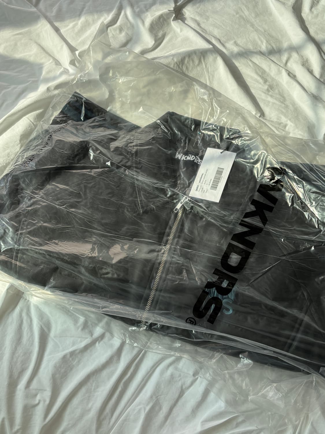 레더 위에 스머프? WKNDRS 스머프 그래픽 레더 자켓 M 상품이미지8