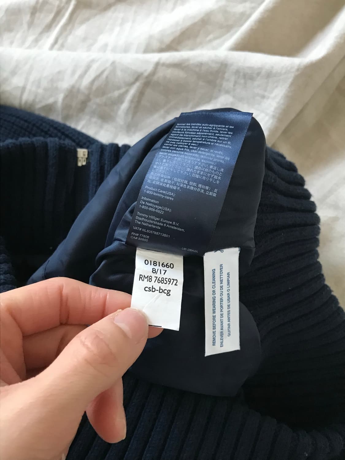 타미힐피거 로고 울프죠 니트 패딩 자켓 상품이미지10