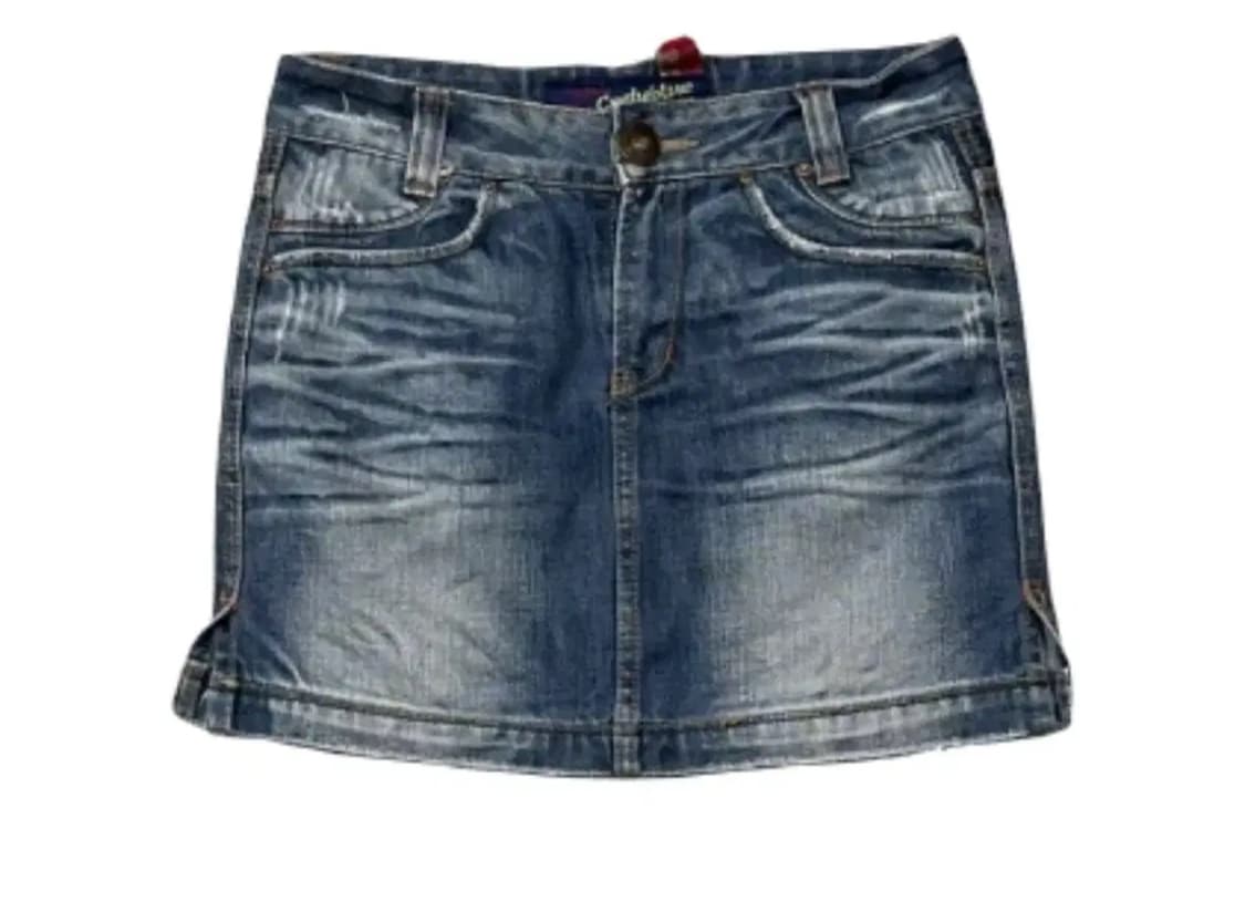 빈티지 y2k 워싱 데님 청치마 미니스커트  상품이미지1