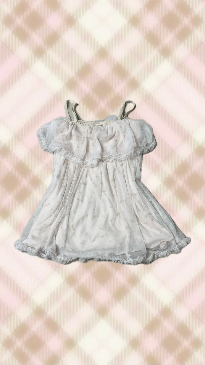 젤라또피케 레이스 캉캉 핑크 슬리브리스 나시 라떼 히메 갸루 러블리 로걀 상품이미지1