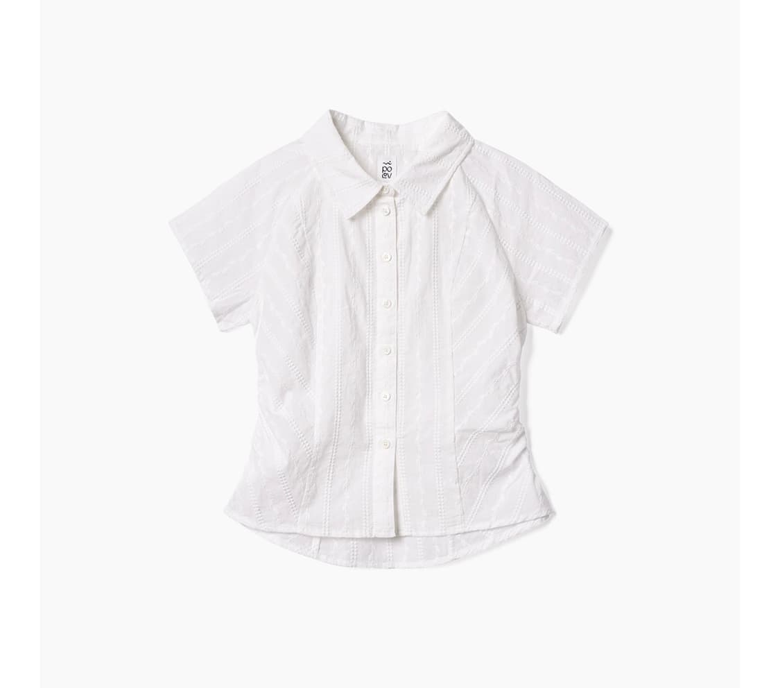 poev Broderie Shirring Shirt 셔링 레이스 블라우스 상품이미지7