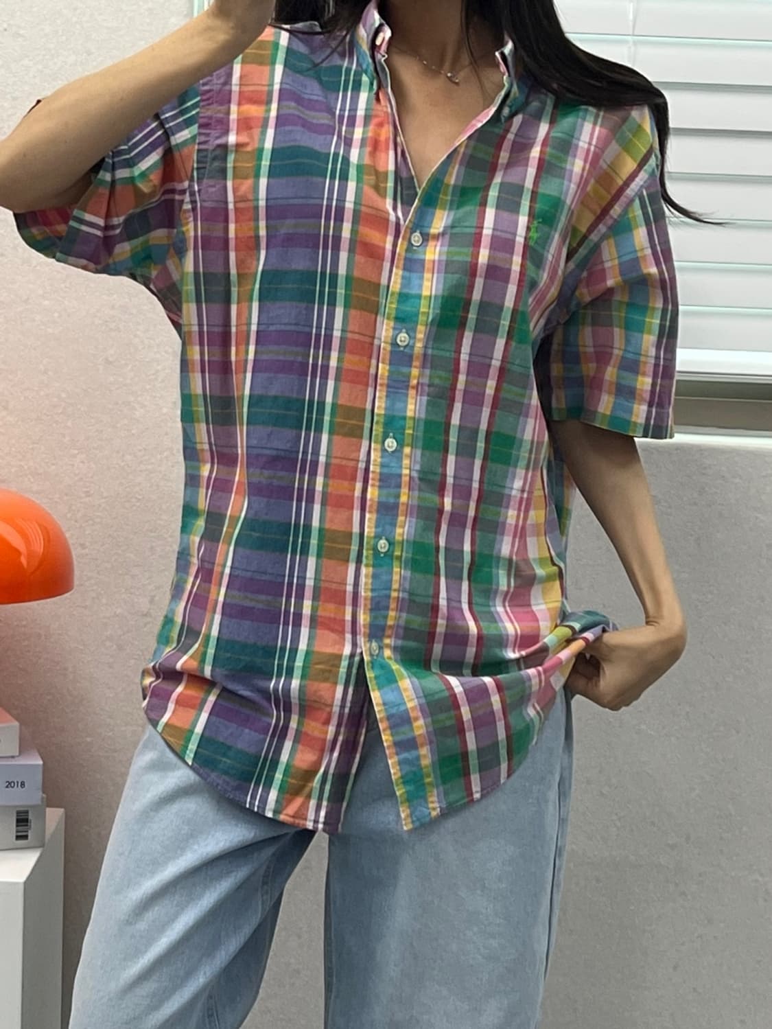 (L)90'S 랄프로렌 체크 셔츠-M563 상품이미지7
