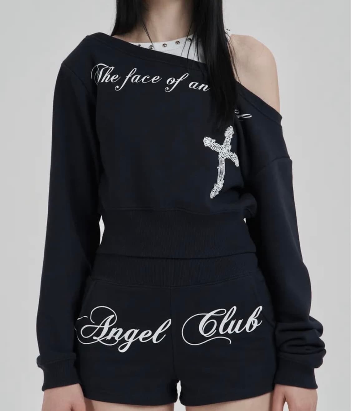 일리오 Navy Angel sweat shorts+shirts 상품이미지1