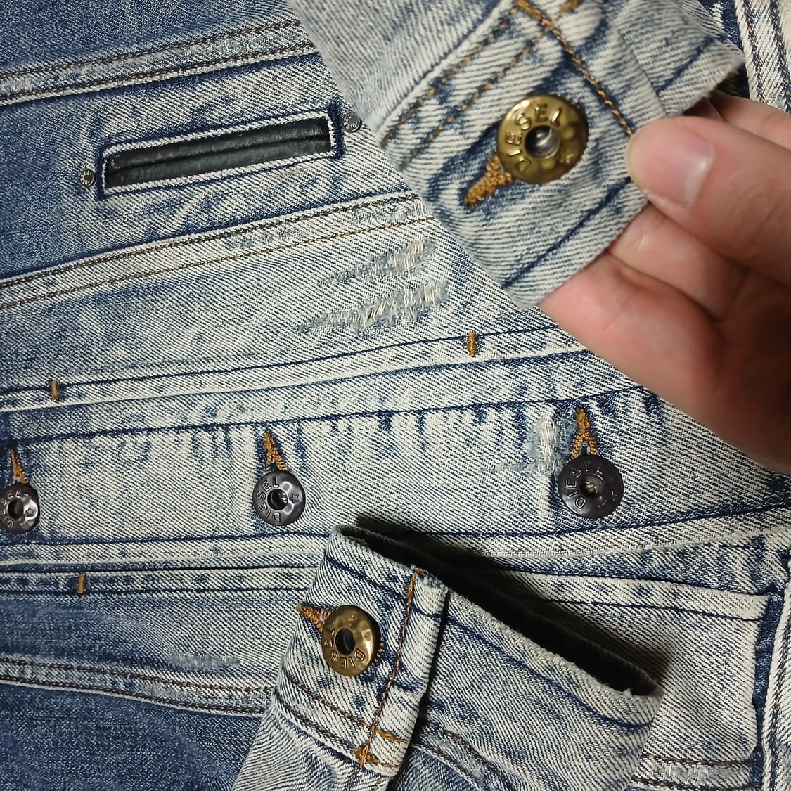 Diesel 디젤 데님 청자켓 S 90 상품이미지7