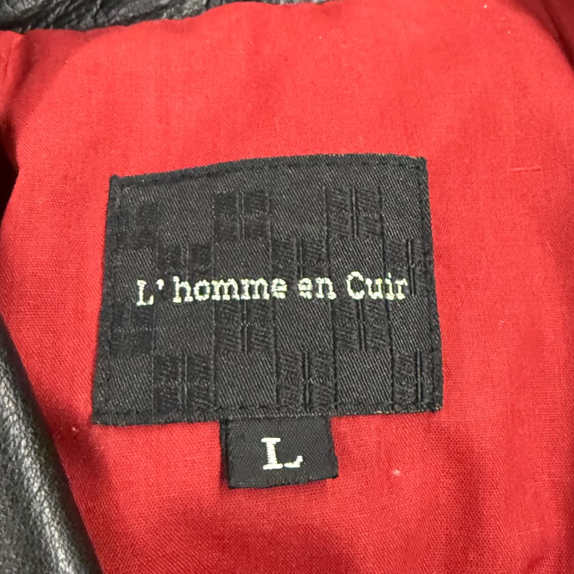 [정품/L] L'homme en Cuir 블랙 가죽 라이더 자켓 b16 상품이미지5
