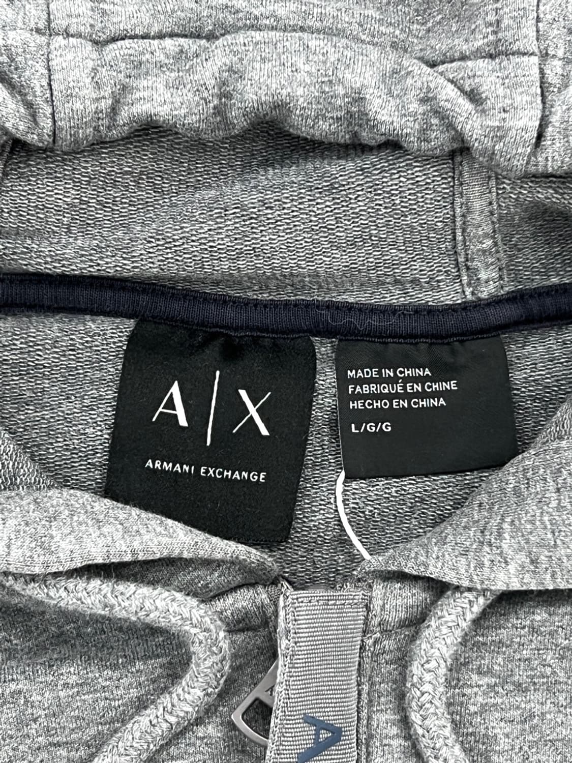 아르마니 익스체인지 그레이 로고 후드집업 상품이미지8
