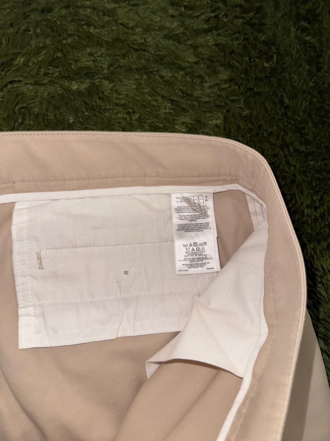 [4] 브룩스 브라더스 클래식 핏 코튼 트라우저 팬츠 베이지 상품이미지4