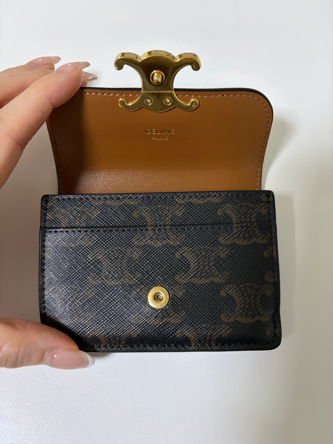 [풀박] 셀린느 트리옹프 플랩 캔퍼스 카드 지갑 상품이미지3
