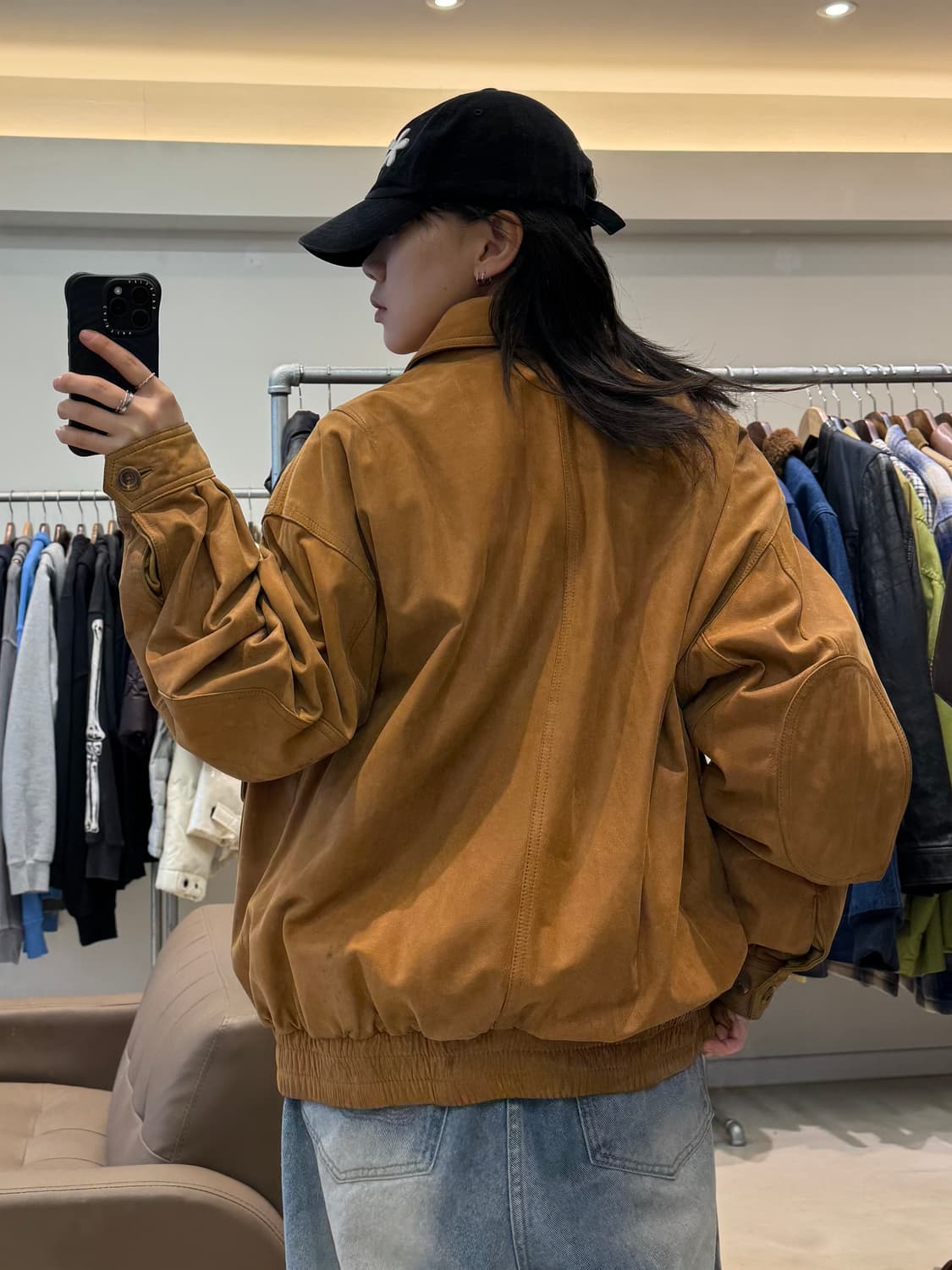 90s 파코나블 빅 포켓 레더 봄버 자켓 상품이미지7