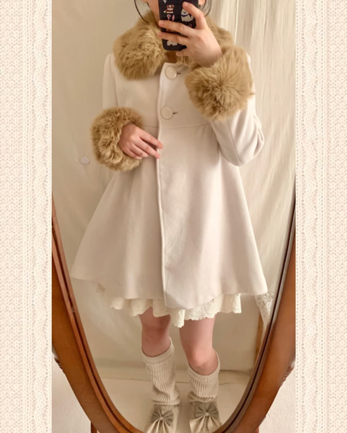 모리 연핑크 코트 상품이미지3