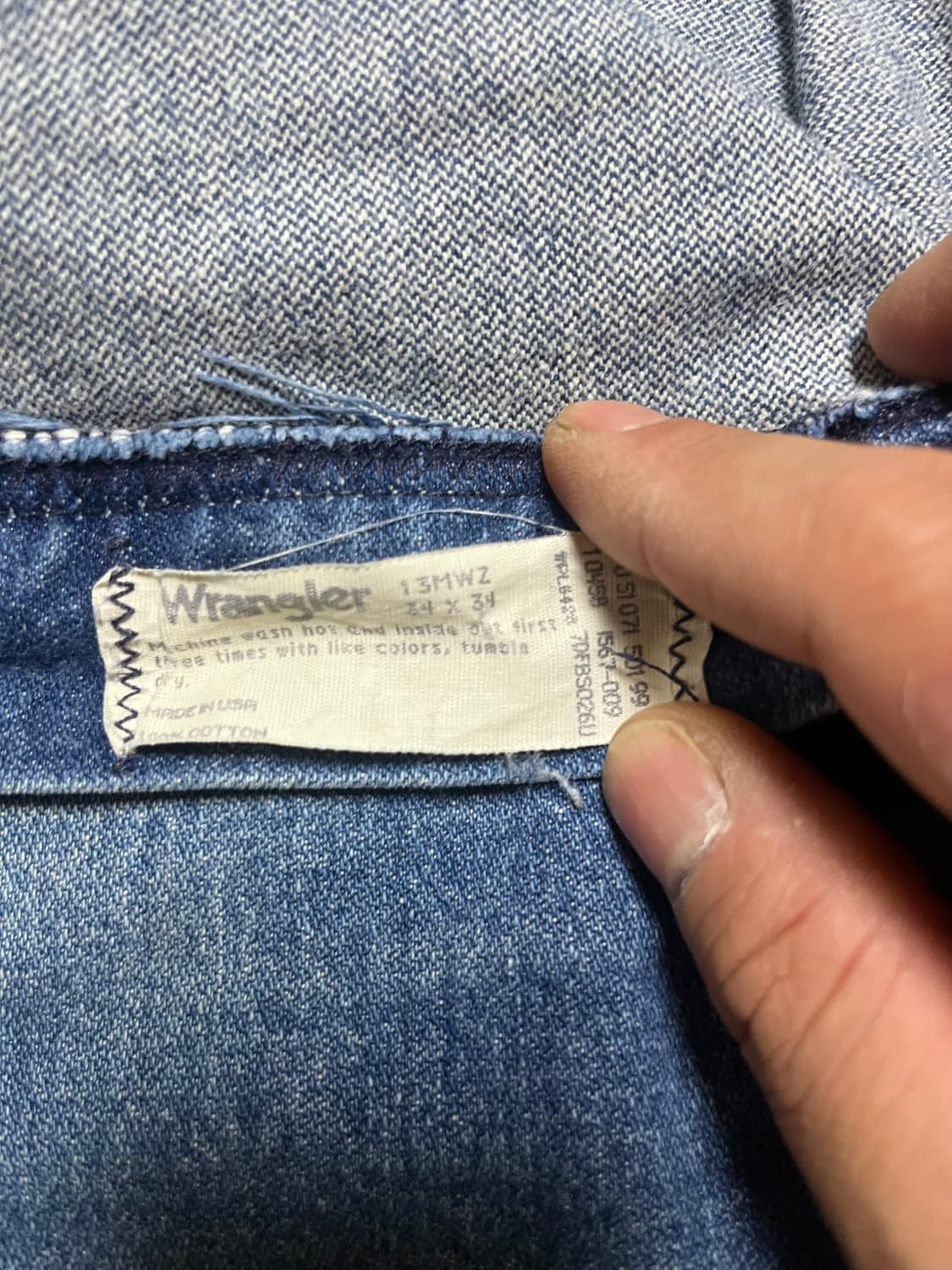 랭글러 데님 청바지 블루 상품이미지3