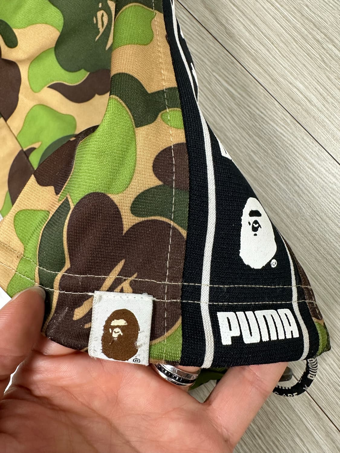 베이프x푸마 카모 트랙 팬츠 XS  상품이미지4