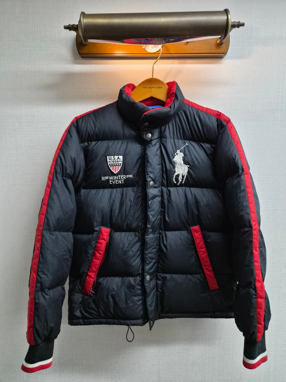 M/100) 폴로 랄프로렌 빅포니 USA 덕다운 패딩 팝니다 상품이미지1