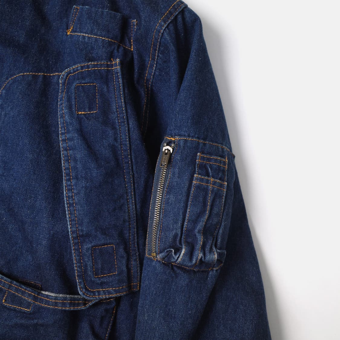 ~1990's Big Pocket Denim Bomber Jacket 상품이미지3