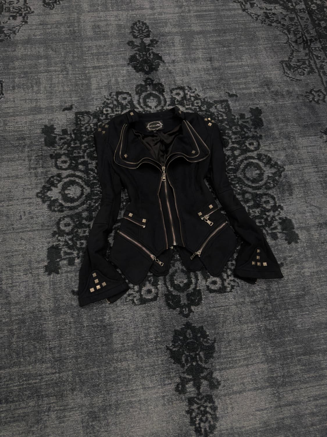 Shallang faux swede stud rider jacket 상품이미지1
