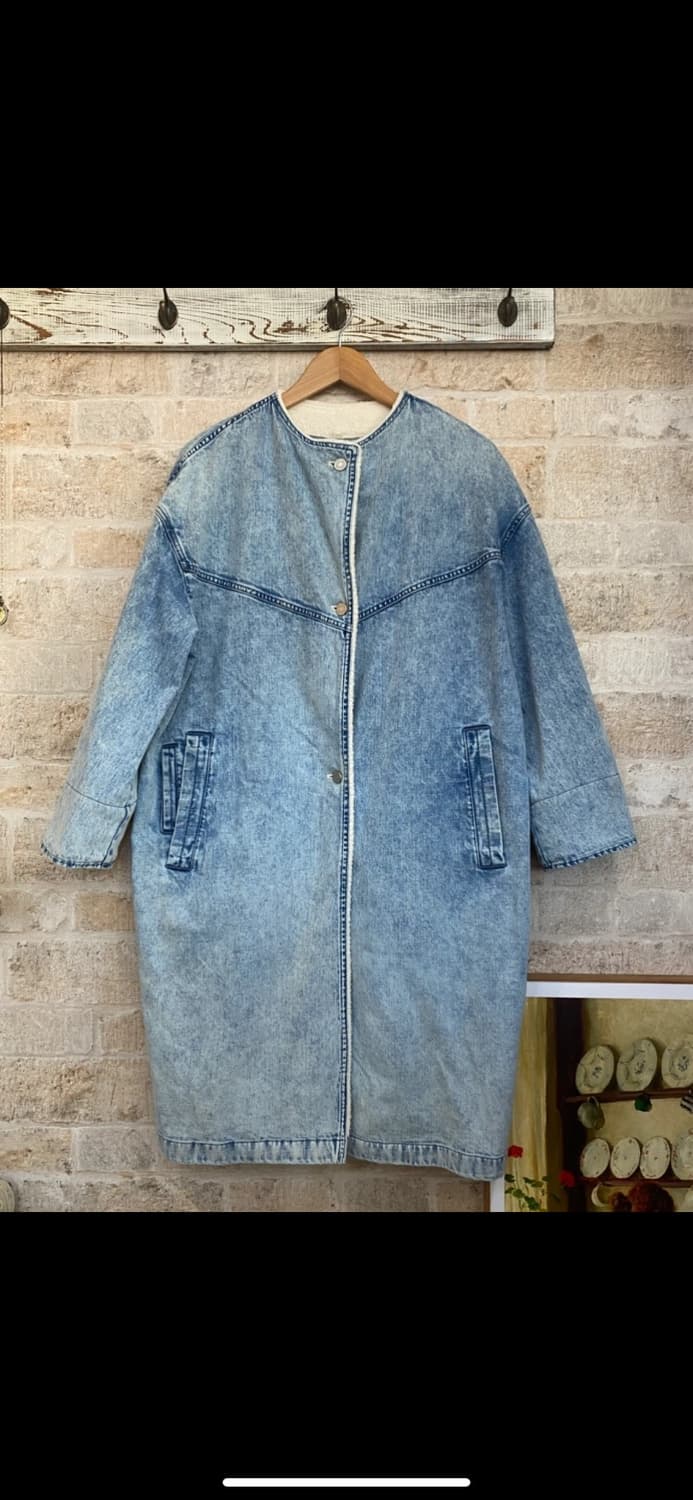 시스템 덤블포인트.데님코트😎 - 타임 마쥬 산드로 상품이미지4